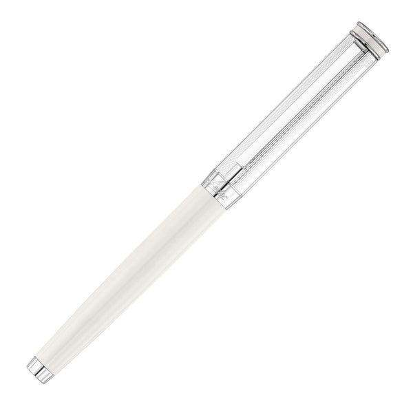 EDELFEDER Tintenroller Korn-/Linien-Design Silber-Lack champagner