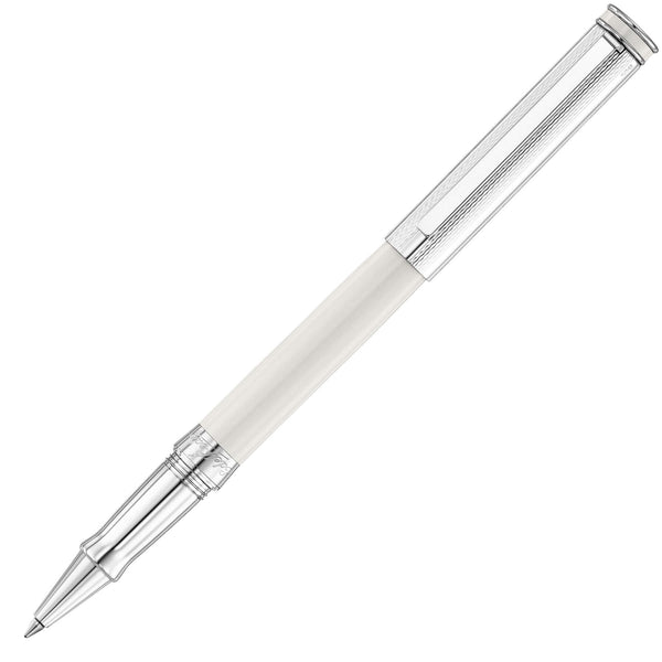 EDELFEDER Tintenroller Korn-/Linien-Design Silber-Lack champagner
