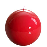 Objekt-Kerze BOWLING rosso (hellrot) in Hochglanz, 15cm!