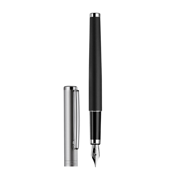 Design01 Füllfederhalter Schwarz matt Ruthenium
