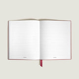 Notizbuch large (groß), Sartorial Leder rot, liniert