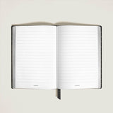 Notizbuch medium (mittelgroß), Leder mit Krokoprägung schwarz, liniert