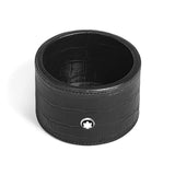 Schreibtischablage rund mittelgroß Leder mit Krokoprägung