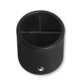 Stiftehalter rund Leder Krokoprägung Schwarz