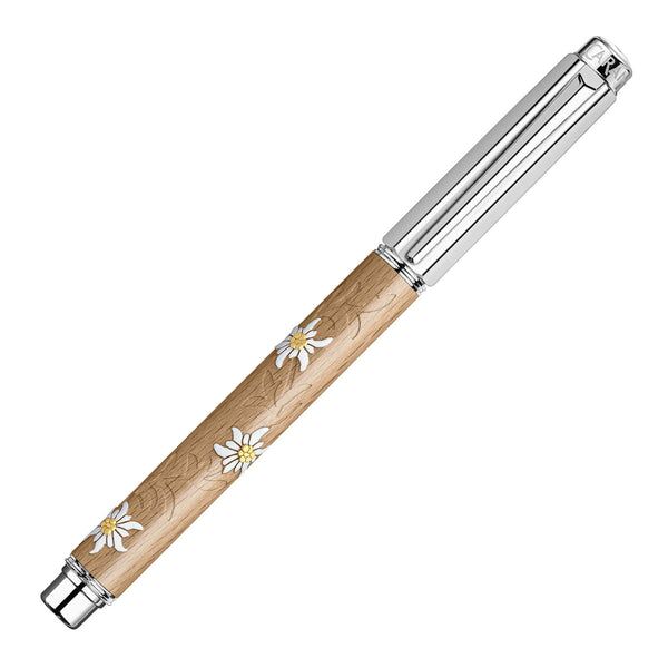 VARIUS EDELWEISS Tintenroller versilbert rhodiniert Ltd. Num.