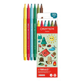 FIBRALO™ KAWAII-Set SWISS MOUNTAIN mit 6 Filzmalstiften