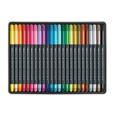 FIBRALO® BRUSH Sortiment mit 24 Filzmalstiften mit Pinselspitze in Metallbox