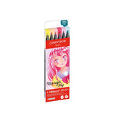 FIBRALO® BRUSH Sortiment MANGA SHOJO mit 6 Filzmalstiften mit Pinselspitze im Kartonetui