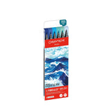 FIBRALO® BRUSH Sortiment MARINE mit 6 Filzmalstiften mit Pinselspitze im Kartonetui
