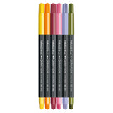 FIBRALO® BRUSH Sortiment BLOOM mit 6 Filzmalstiften mit Pinselspitze im Kartonetui