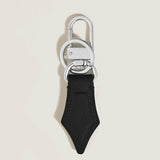 Schlüsselanhänger SARTORIAL Leder mit Federdetail schwarz