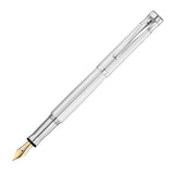 TANGO Linien-Design Füllfederhalter Silber Goldfeder