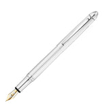 POCKET Füllfederhalter Linien-Design silber Goldfeder