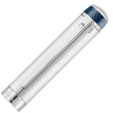 GRANDEUR Tintenroller Sterlingsilber Nadelstreifen-Dekor ozeanblau