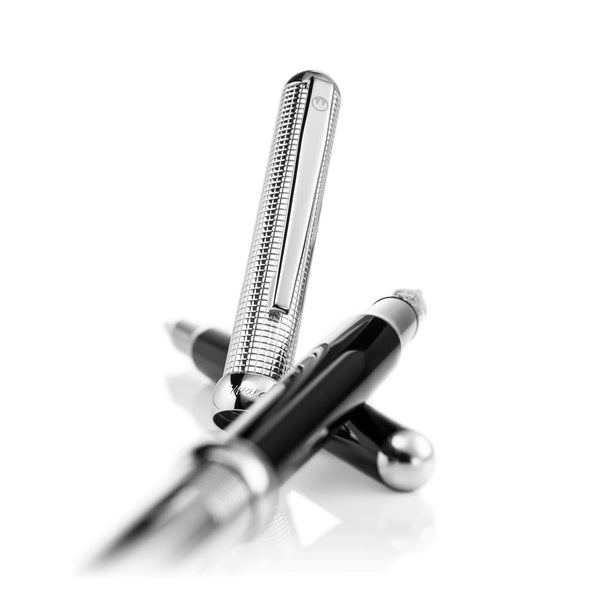 CHESS Drehbleistift Pyramid-Design Silber-Lack schwarz