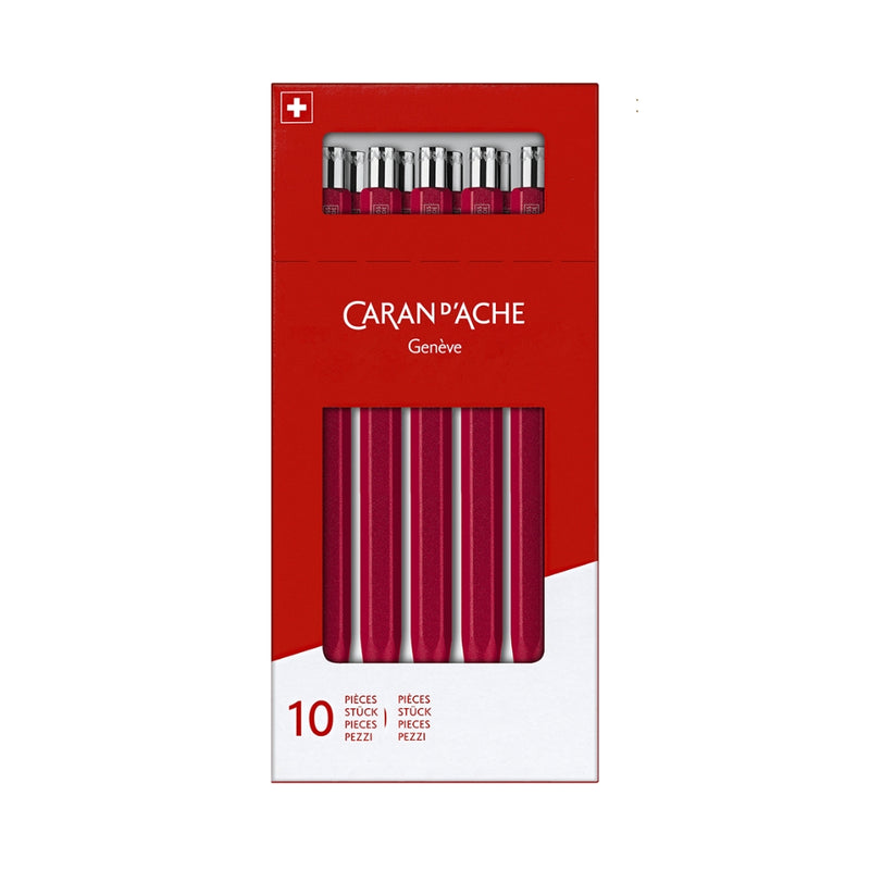 10er Box 849 Metall Kugelschreiber COLORMAT-X ROT