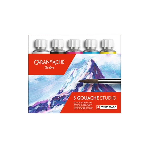 GOUACHE Sortiment mit 5 Farbtuben